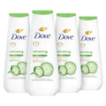 Dove Body Wash Refreshing Cucumber and Green Tea 4 Count Refreshes Skin Cleanser That Effectively Washes Away Bacteria While Nourishing Your Skin 20 oz
