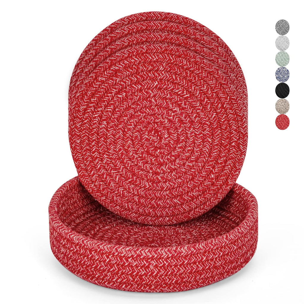 Heat-Resistant Trivet Set for Hot Pots & Pans with Storage Basket