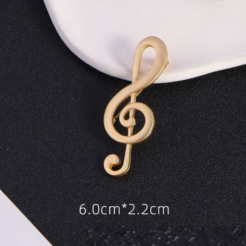 Simple Natural Musical Note Pin Brooch
