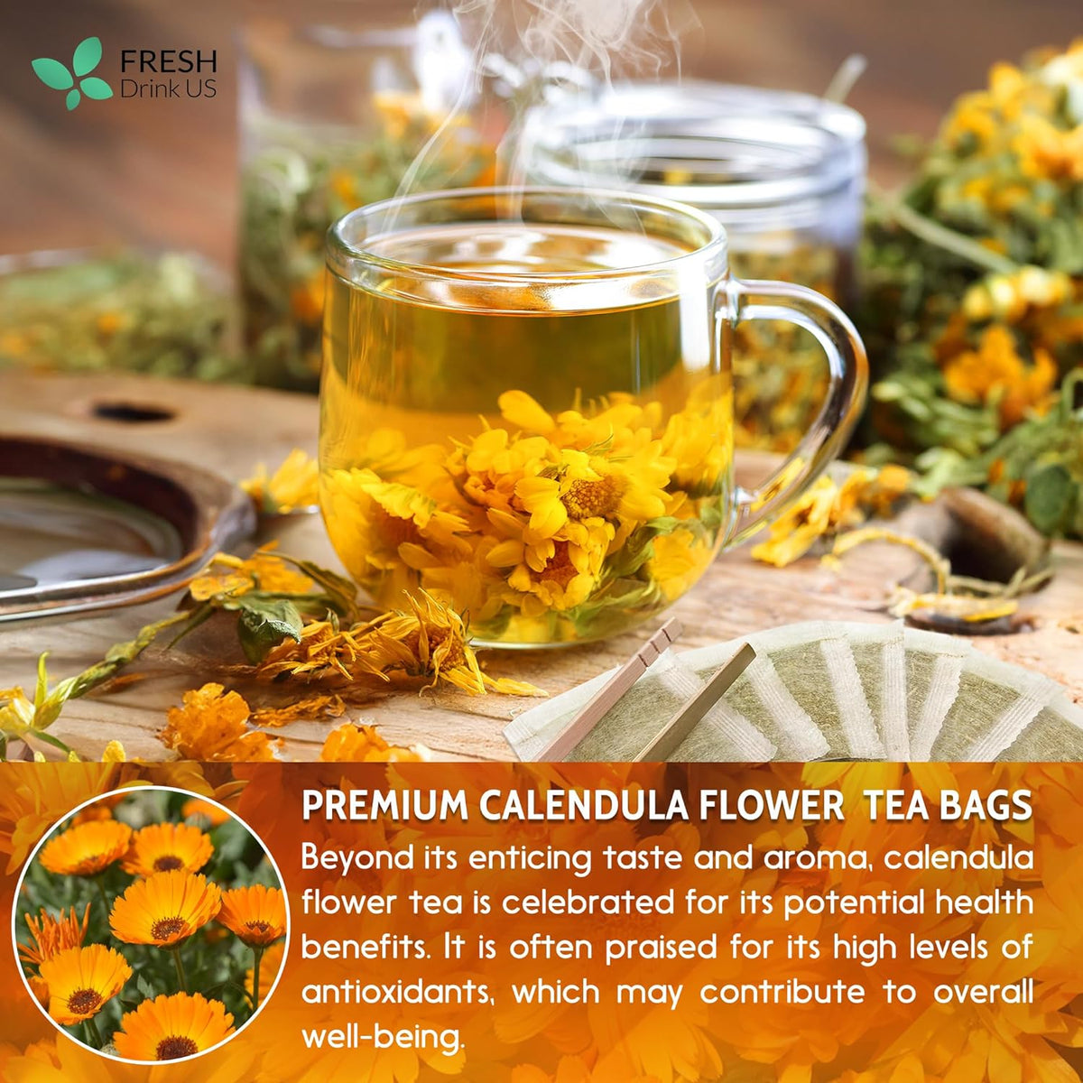 Calendula Flower Herbal Tea Bags