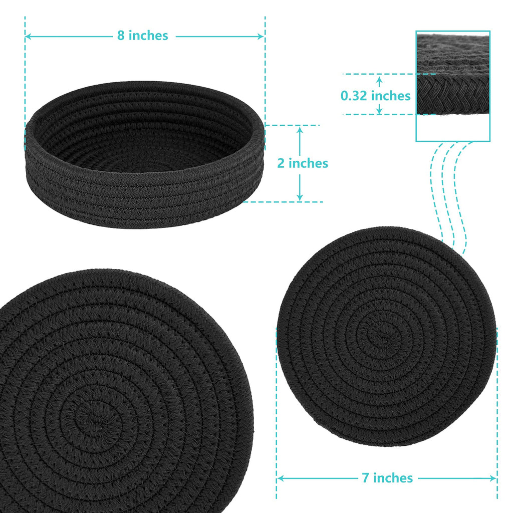 Heat-Resistant Trivet Set for Hot Pots & Pans with Storage Basket