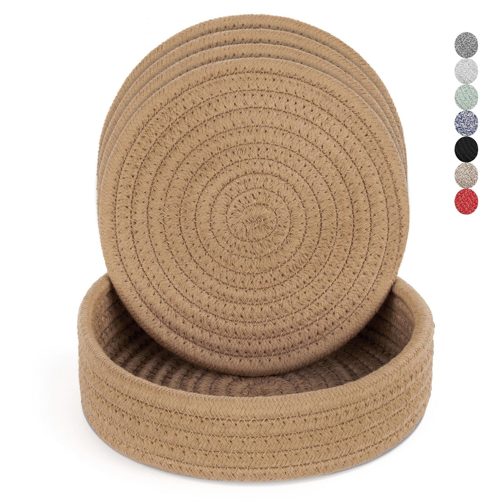 Heat-Resistant Trivet Set for Hot Pots & Pans with Storage Basket