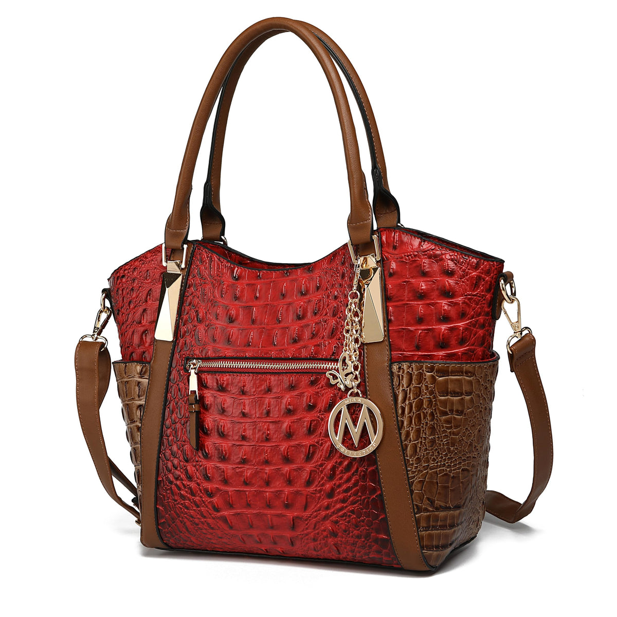 MKF Collection Tote Bag for Women Vegan Leather Shoulder Bag – Top-Handle Purse, Ladies Handbag by Mia K