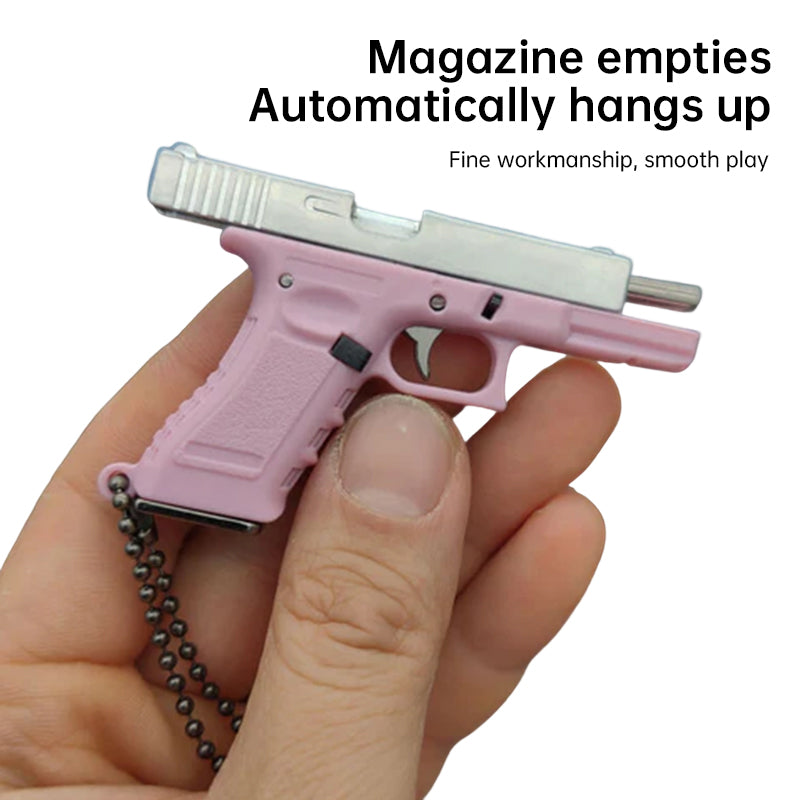 New Empire 1:3 Glock G17 alloy keychain, realistic gun model with detachable soldier gear & bullets.