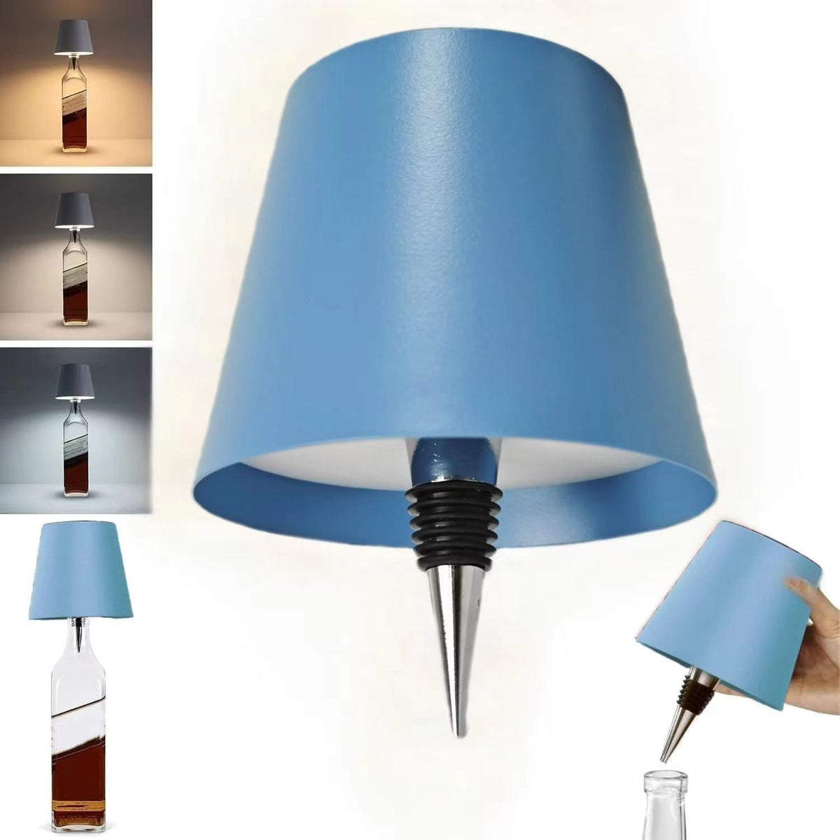 Led Creative Wine Headlight Charging Dimming Wine Bottle Table Lamp