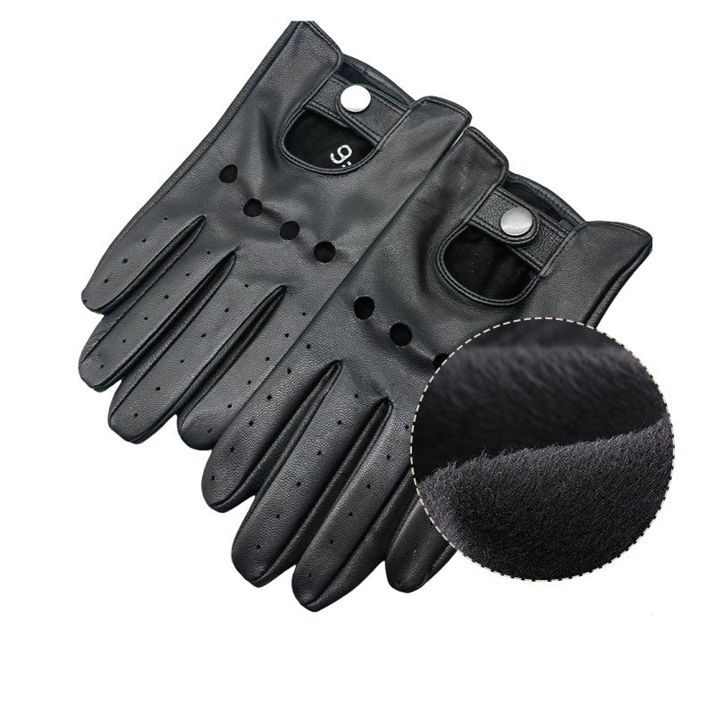 Men's leather gloves anti slip sports driving and outdoor cycling leather gloves