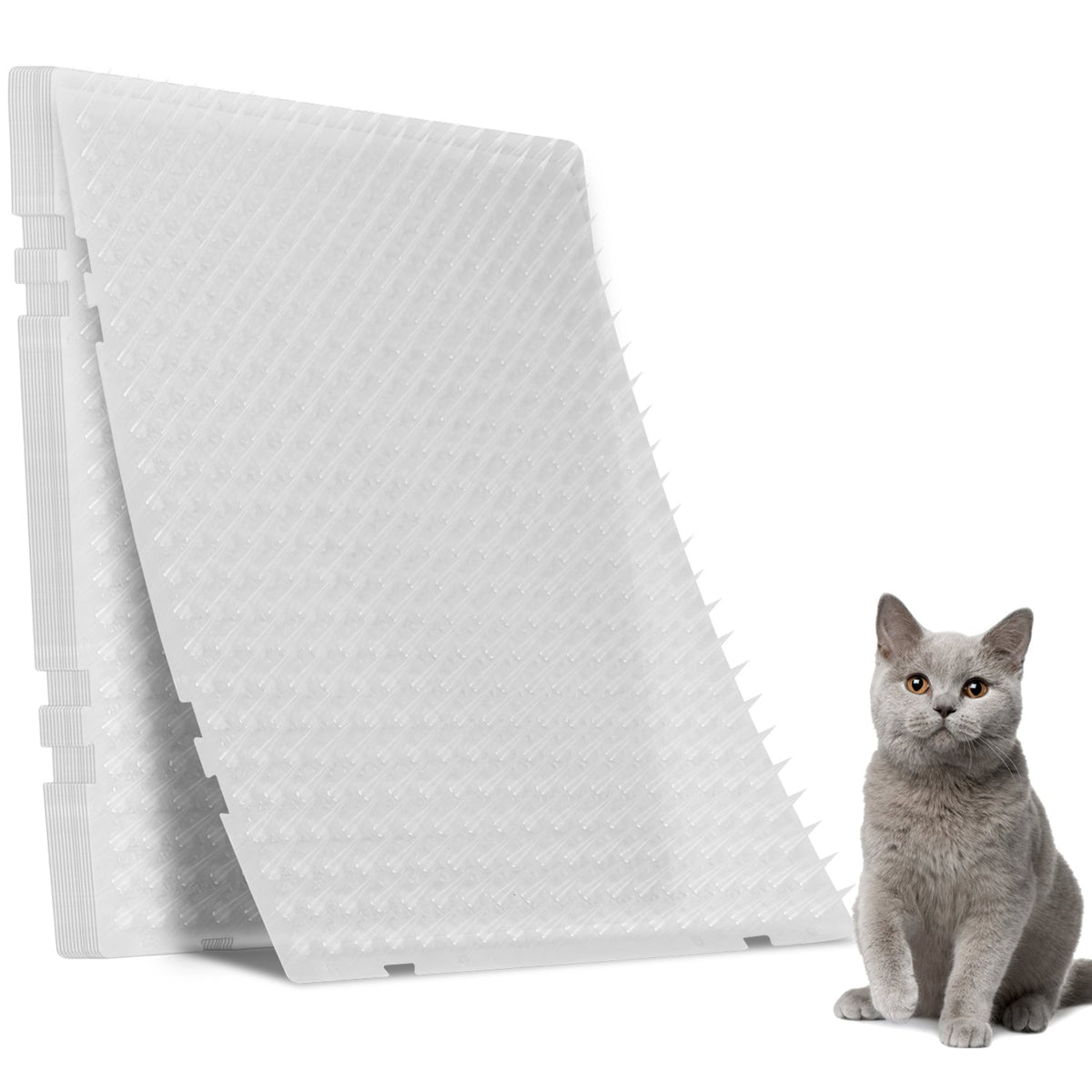 16PCS Cat Deterrent Mats with Spikes – Indoor & Outdoor Pet Repellent