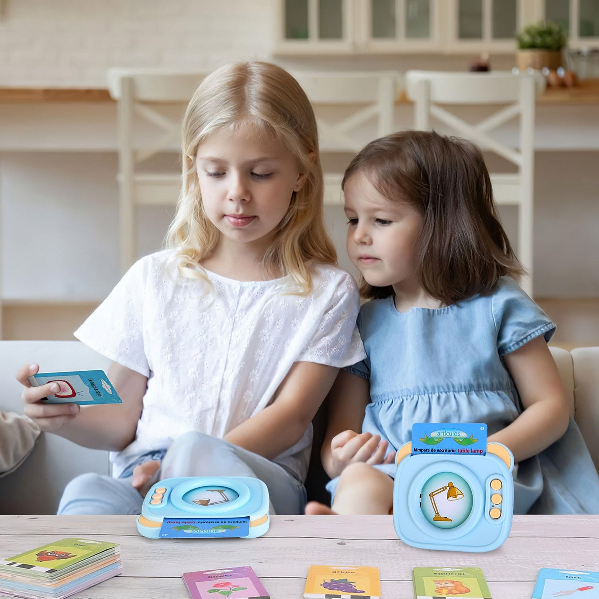 Spanish & English Talking Flash Cards 224 Sight Words Bilingual Flash Cards Rechargeable Card Early Education Device Educational Toy for Boys Girls Ag