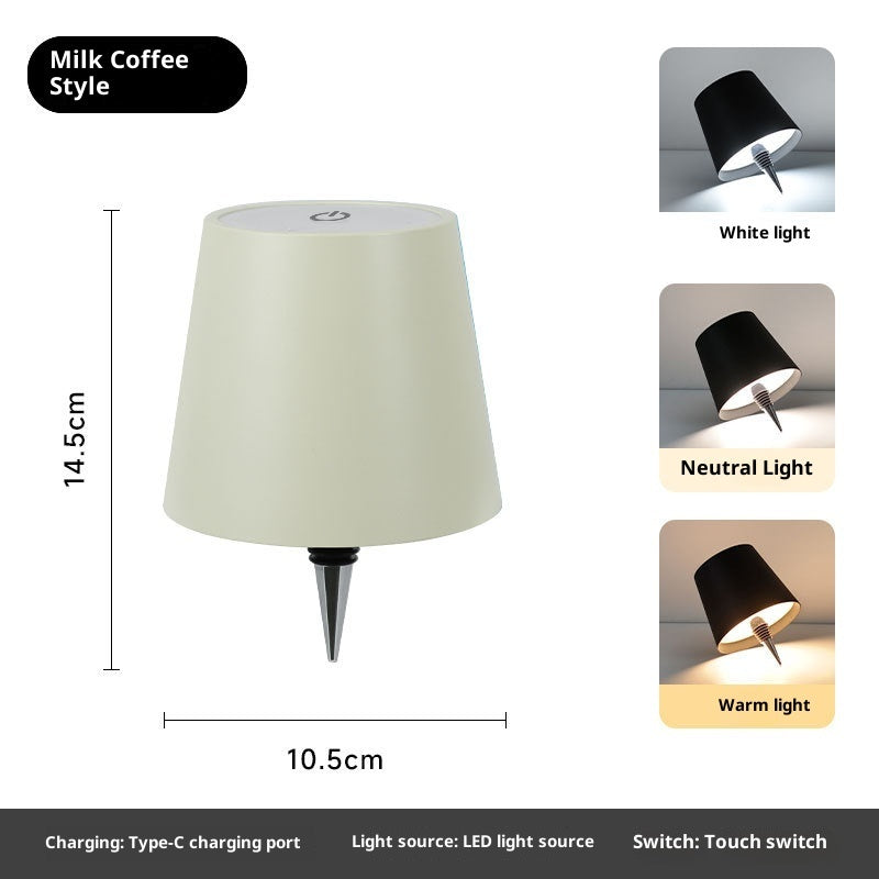 Led Creative Wine Headlight Charging Dimming Wine Bottle Table Lamp