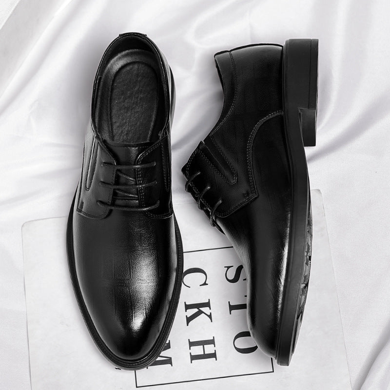 Men's Hollow-out Height Increasing Leather Shoes