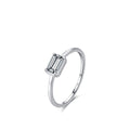 S925 Sterling Silver Heart Engagement Ring