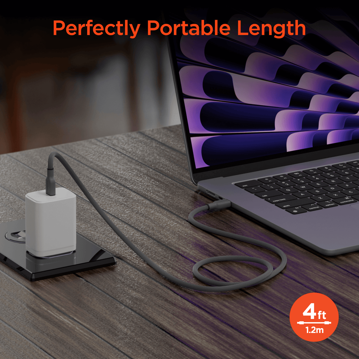 HyperGear Flexi PRO USB-C to USB-C Cable 4ft