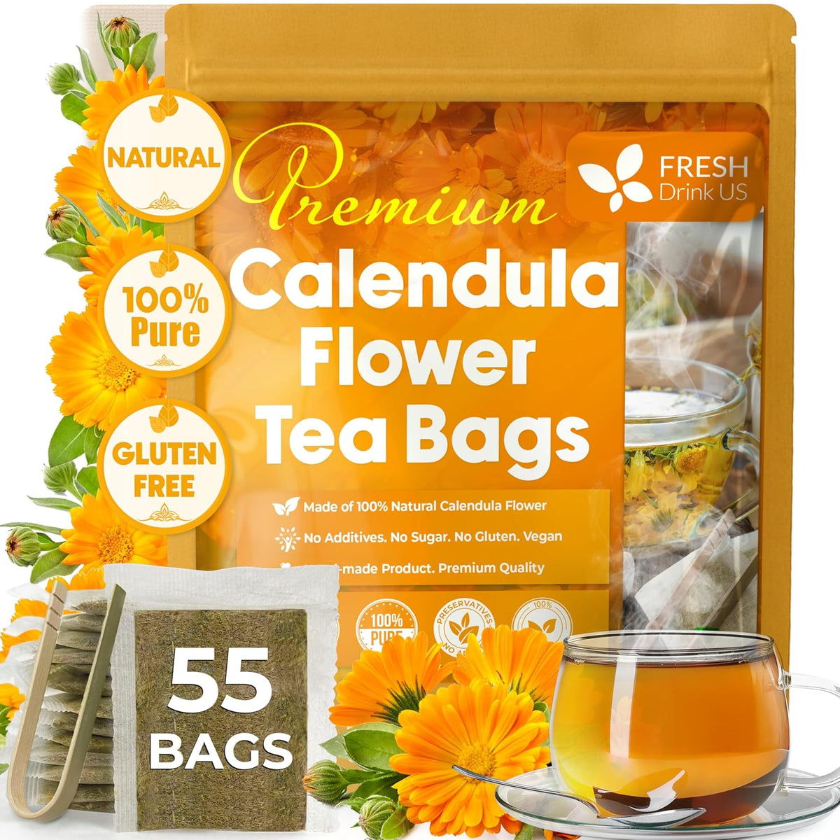 Calendula Flower Herbal Tea Bags