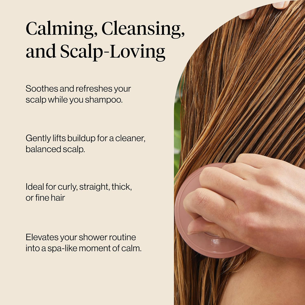 Kitsch Scalp Massager for Hair Care - Scalp Scrubber, Shampoo Brush & Exfoliator for Scalps- Hair Scrubber for Relaxing Bath - Terracotta