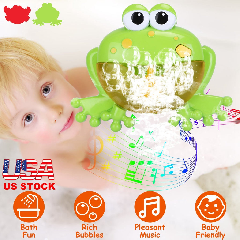Frog Musical Bubble Bath Maker Baby Bath Toys for Bathtubs Toddler Bubble Machine for Bath Fun