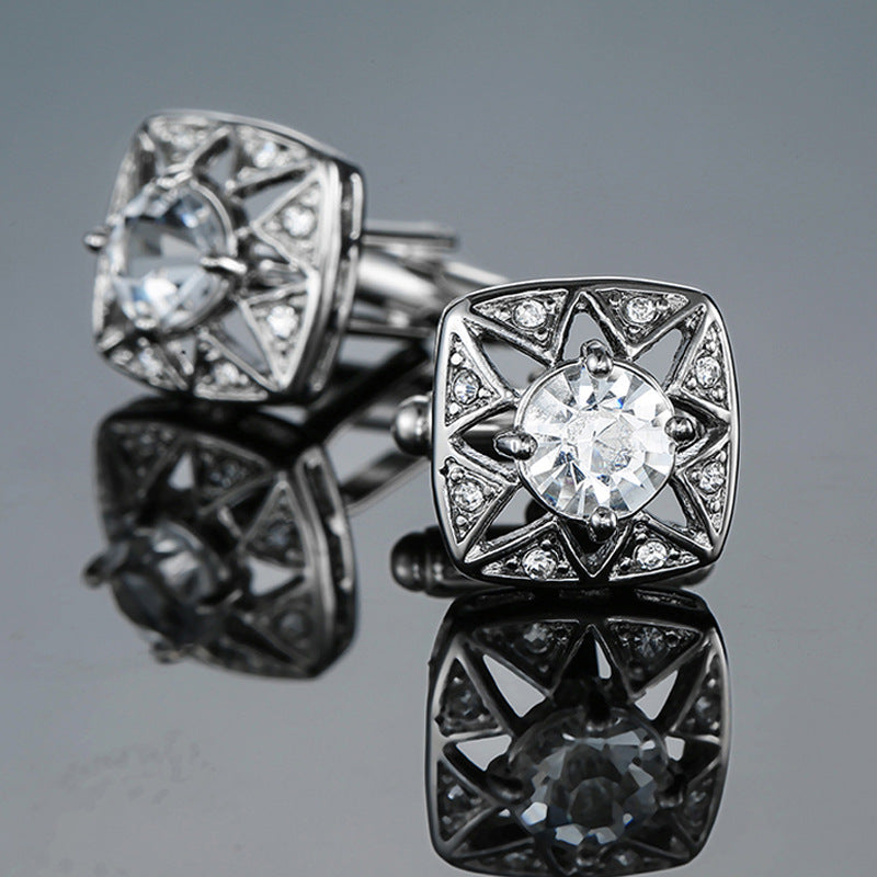 Vintage Pattern Cube Cufflinks
