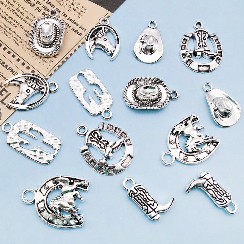 Denim Series Silver Alloy Pendant