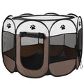 Portable Foldable Pet Tent Exercise Pen Kennel Removable Zipper Top and Bottom Water Resistant Indoor Outdoor Use For Dogs Cats Other Pets