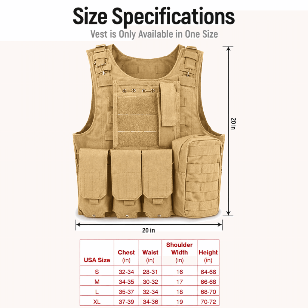 XGear Tactical Military Tactical Plate Carrier Vest