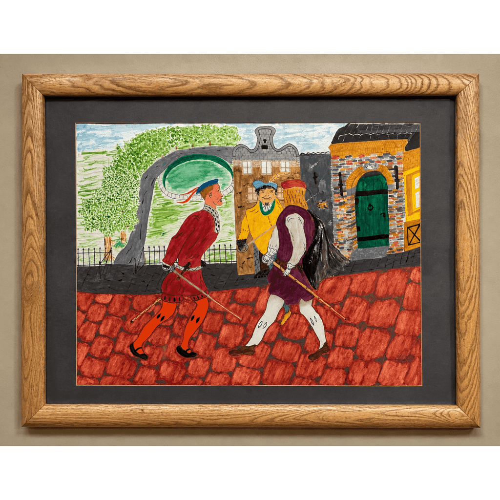 PimsArt Classic Sword Fight Scene Weekender Bag From Original Painting