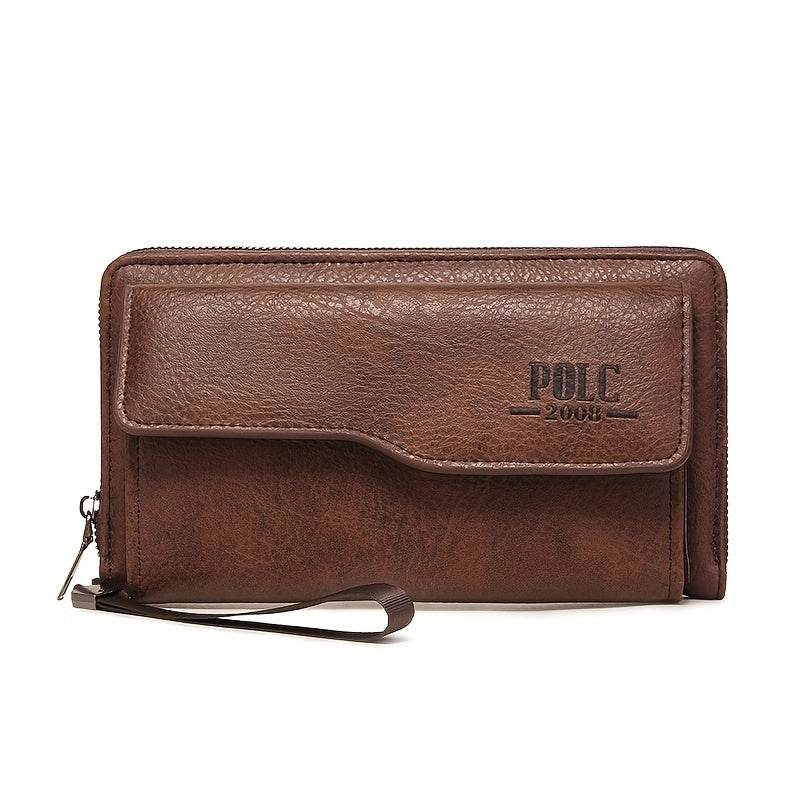 Men's Long Fashion Wallet: Zipper, Multi-card