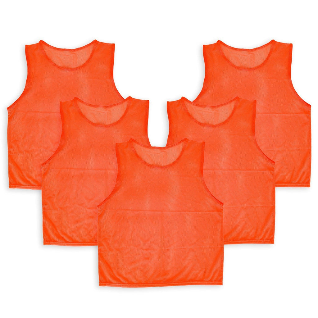 5Pcs Mesh Scrimmage Vests Soccer Basketball Team Training Pinnies Jerseys Shirt Adult Size