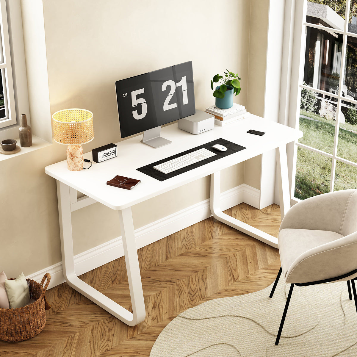 L47.2inch Computer desk table simple gaming table chair Home desk Student writing desk Bedroom desk workbench desk