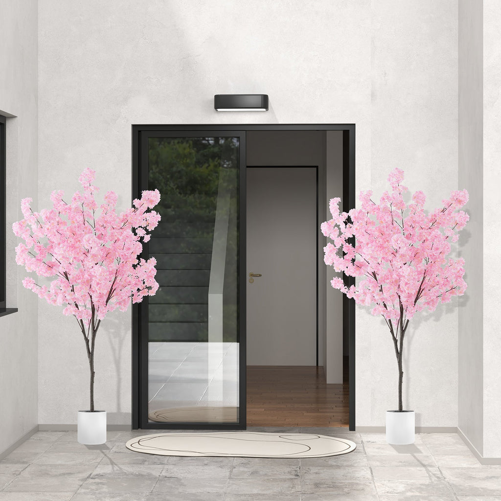 6.5 FT Tall Artificial Cherry Blossom Tree with 900 Pink Flowers