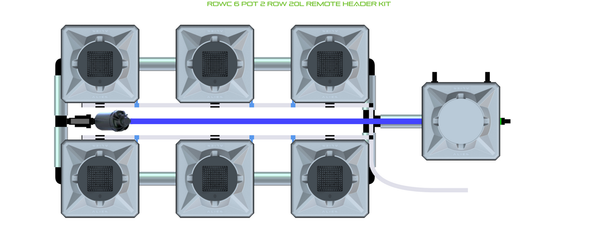 ALIEN RDWC 6 Pot 2 Row Kit