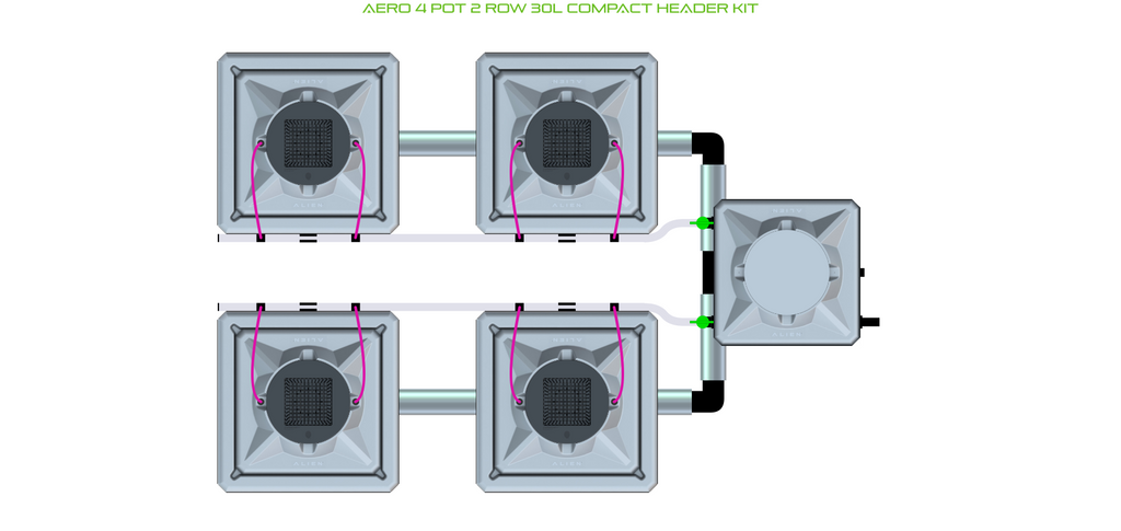 ALIEN AERO 4 Pot 2 Row Kit