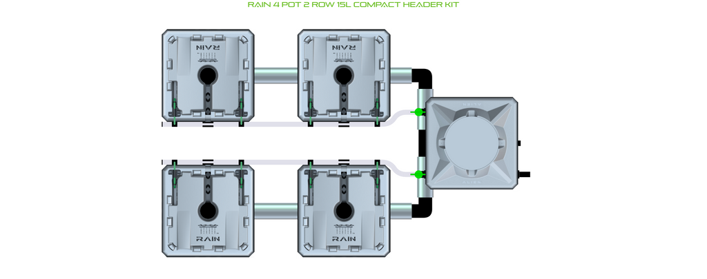 ALIEN RAIN 4 Pot 2 Row Kit