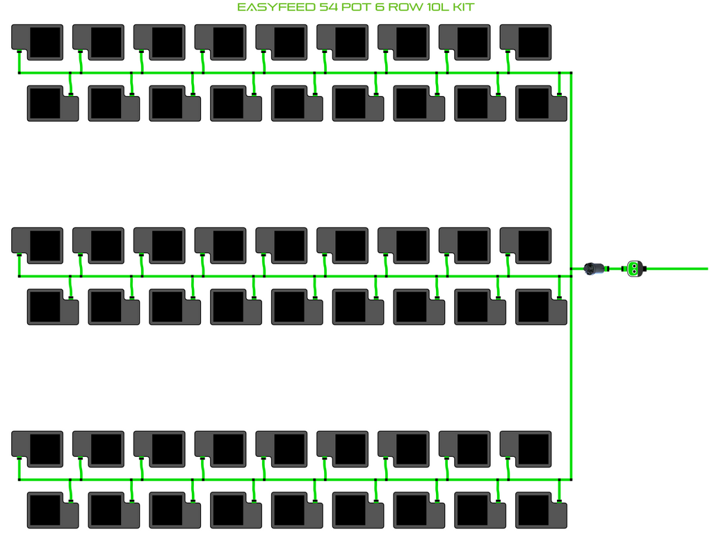 ALIEN EasyFeed 54 Pot 6 Row Kit