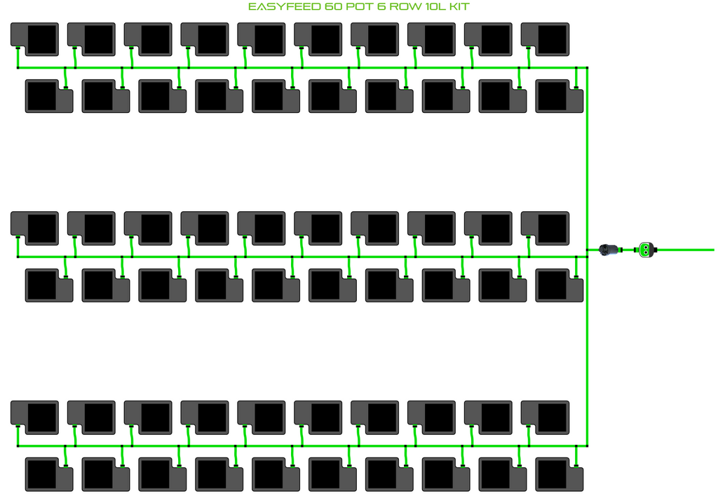 ALIEN EasyFeed 60 Pot 6 Row Kit