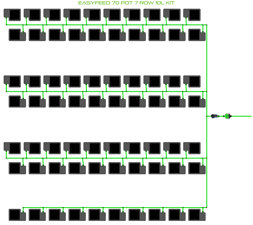ALIEN EasyFeed 70 Pot 7 Row Kit