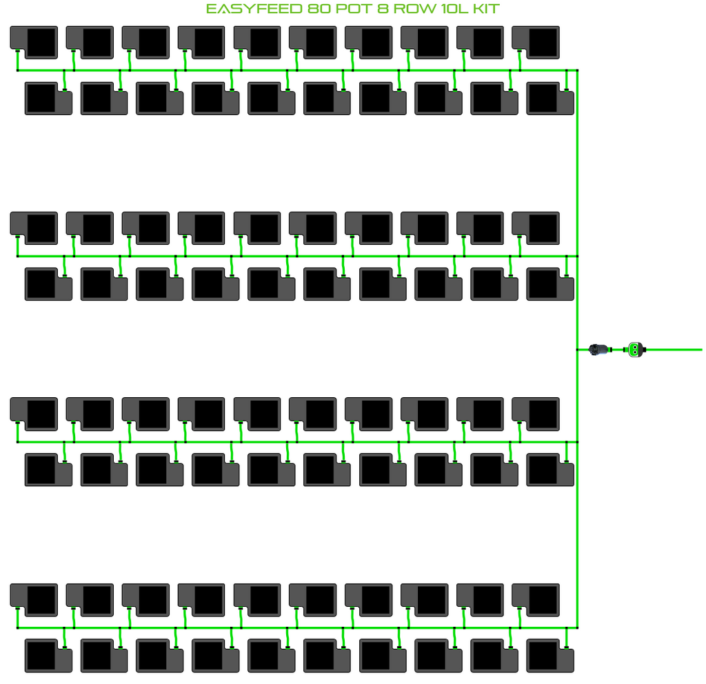 ALIEN EasyFeed 80 Pot 8 Row Kit