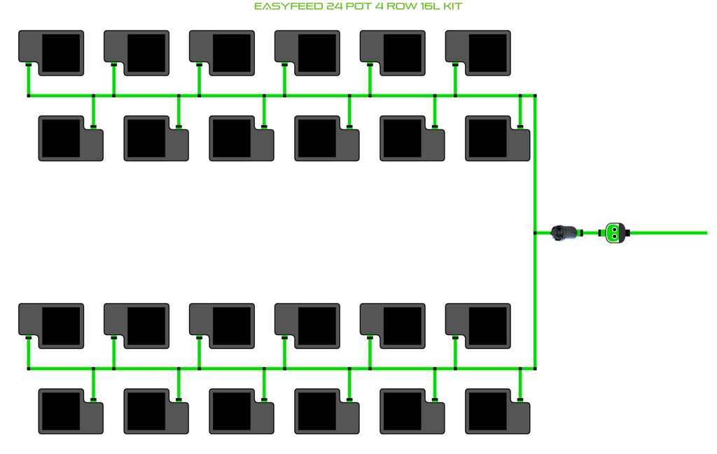 ALIEN EasyFeed 24 Pot 4 Row Kit