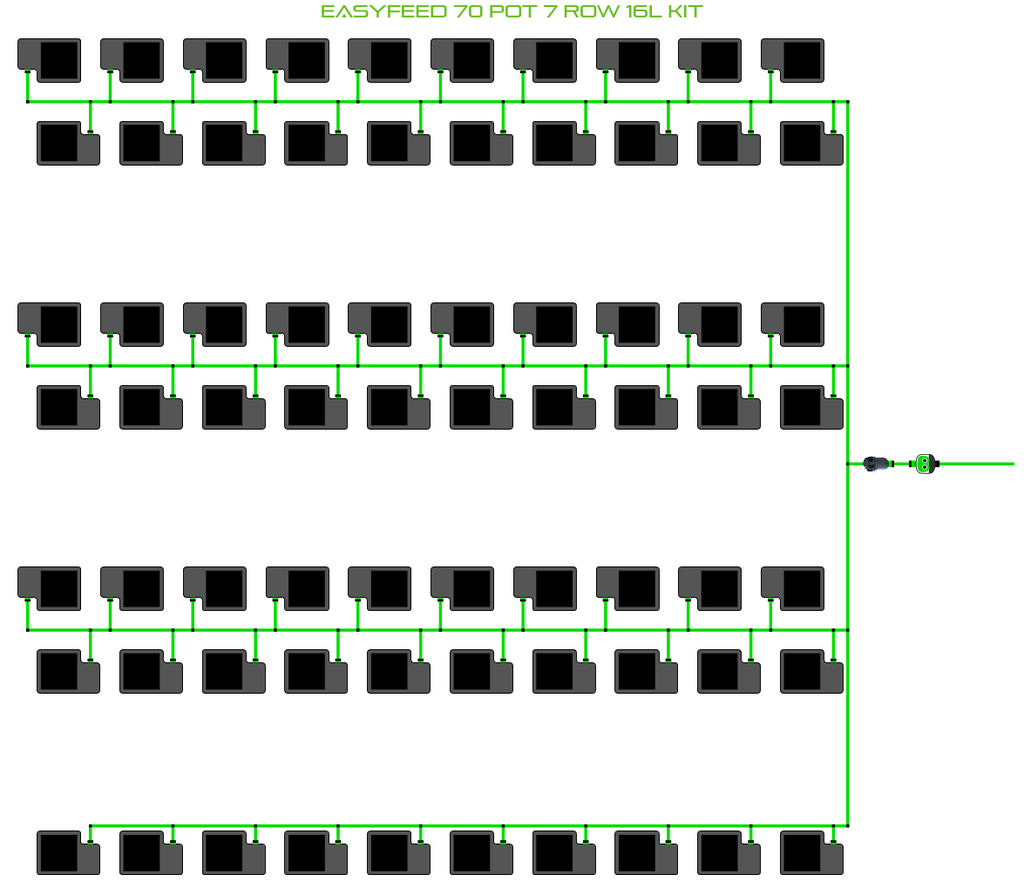 ALIEN EasyFeed 70 Pot 7 Row Kit