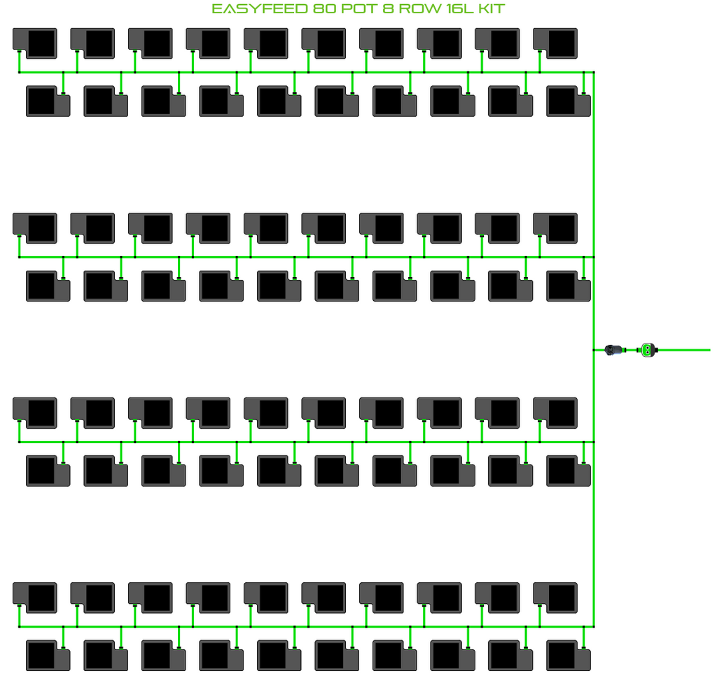 ALIEN EasyFeed 80 Pot 8 Row Kit