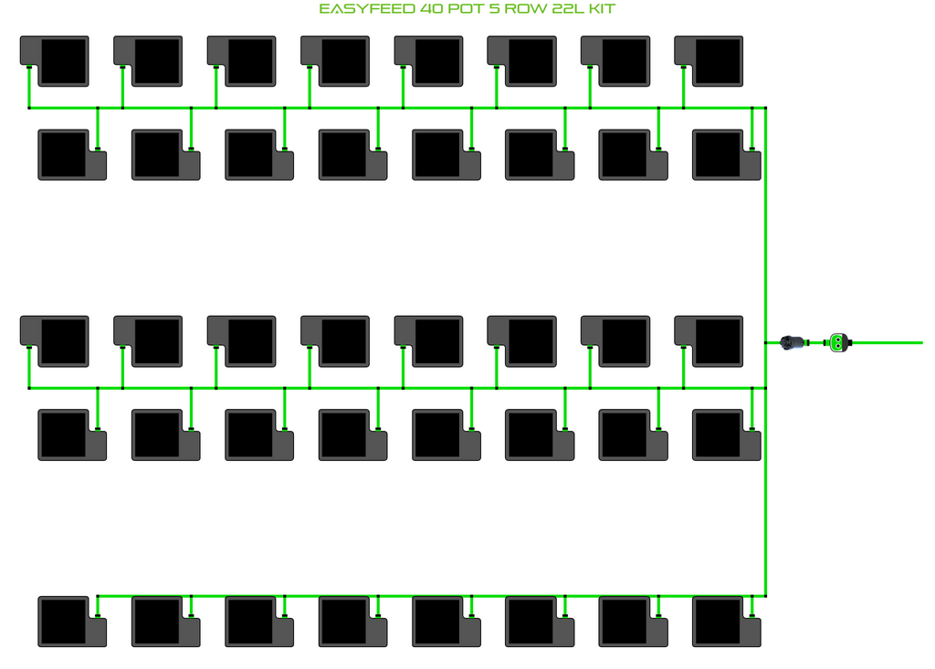 ALIEN EasyFeed 40 Pot 5 Row Kit