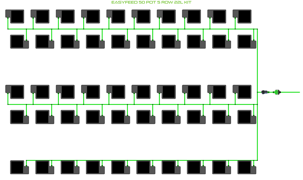 ALIEN EasyFeed 50 Pot 5 Row Kit