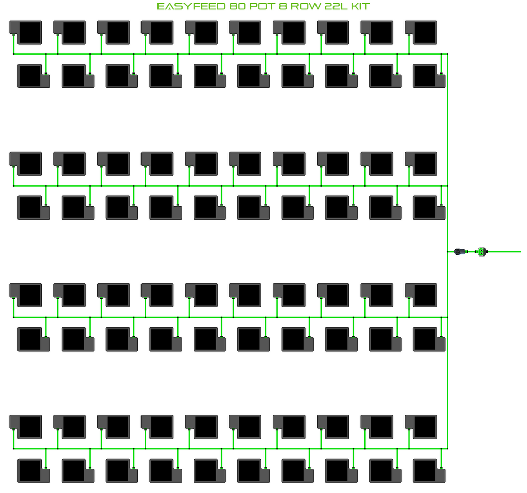 ALIEN EasyFeed 80 Pot 8 Row Kit