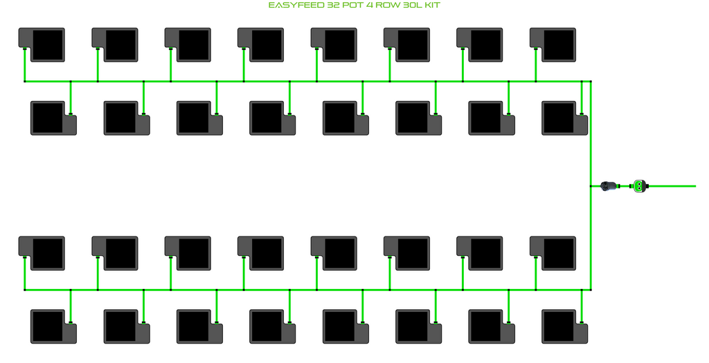 ALIEN EasyFeed 32 Pot 4 Row Kit