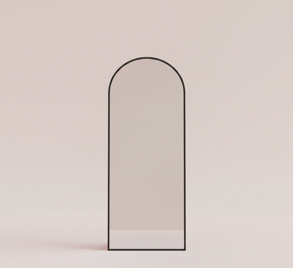 Full-Length Arched Floor Mirror with Stand - Multiple Size