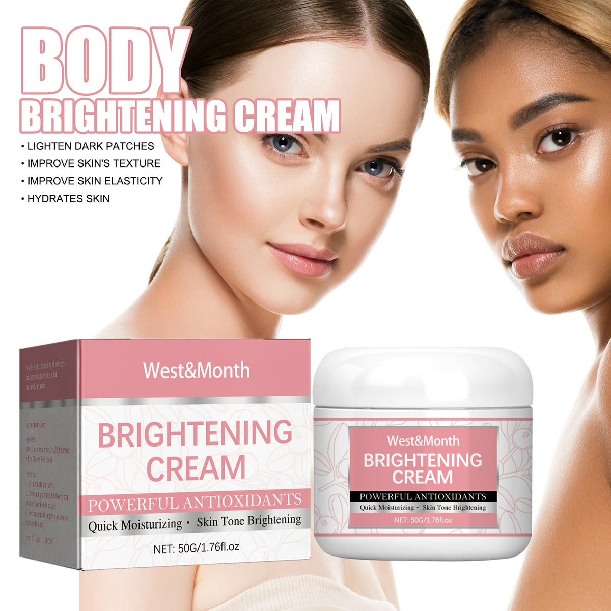 Body Brightening Cream, Repair Joint Black Fade Black Acanthosis Skin Moisturizing Whitening Skin Body Cream