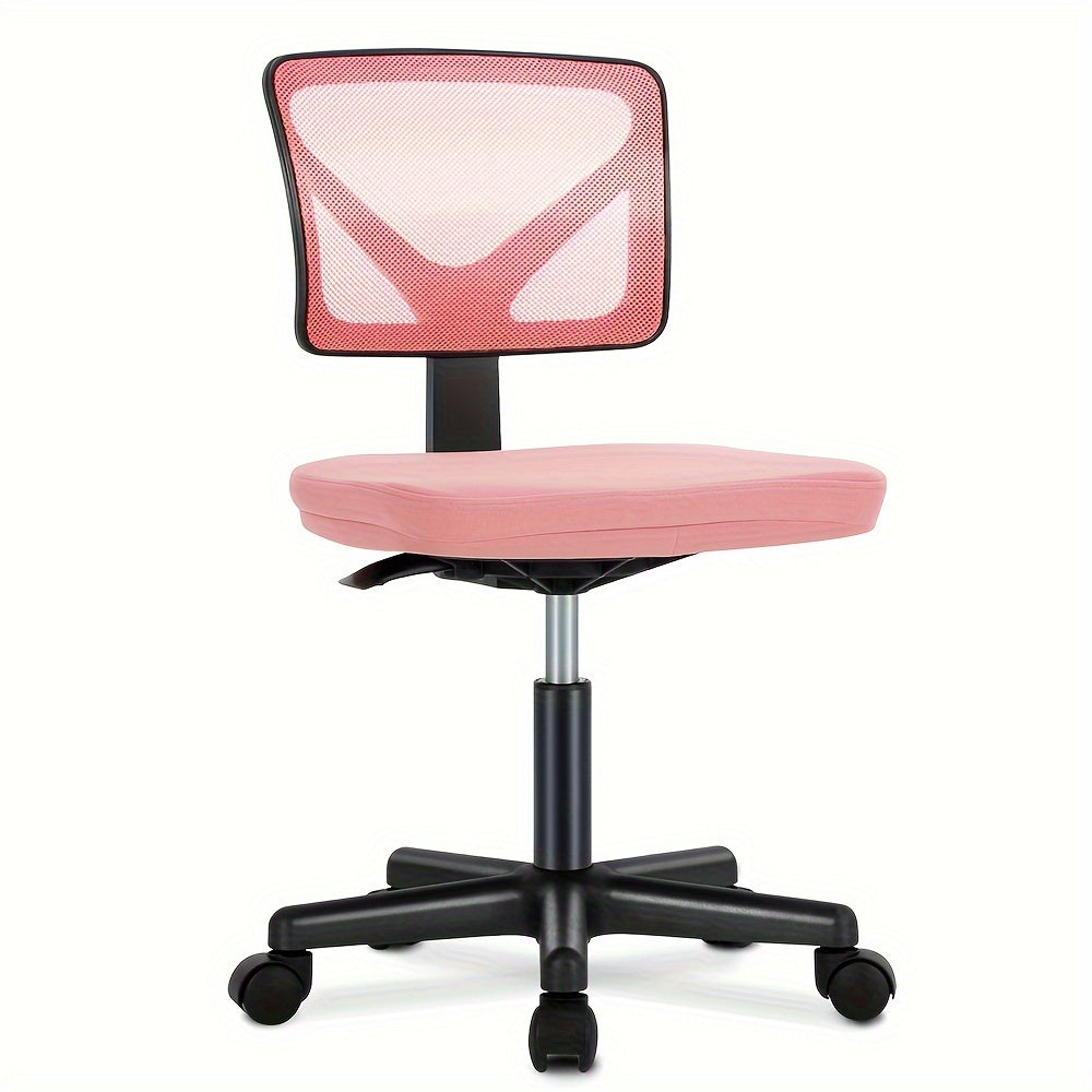 Ergonomic Armless Office Desk Chair Mesh Swivel Rolling Chair with Wheels