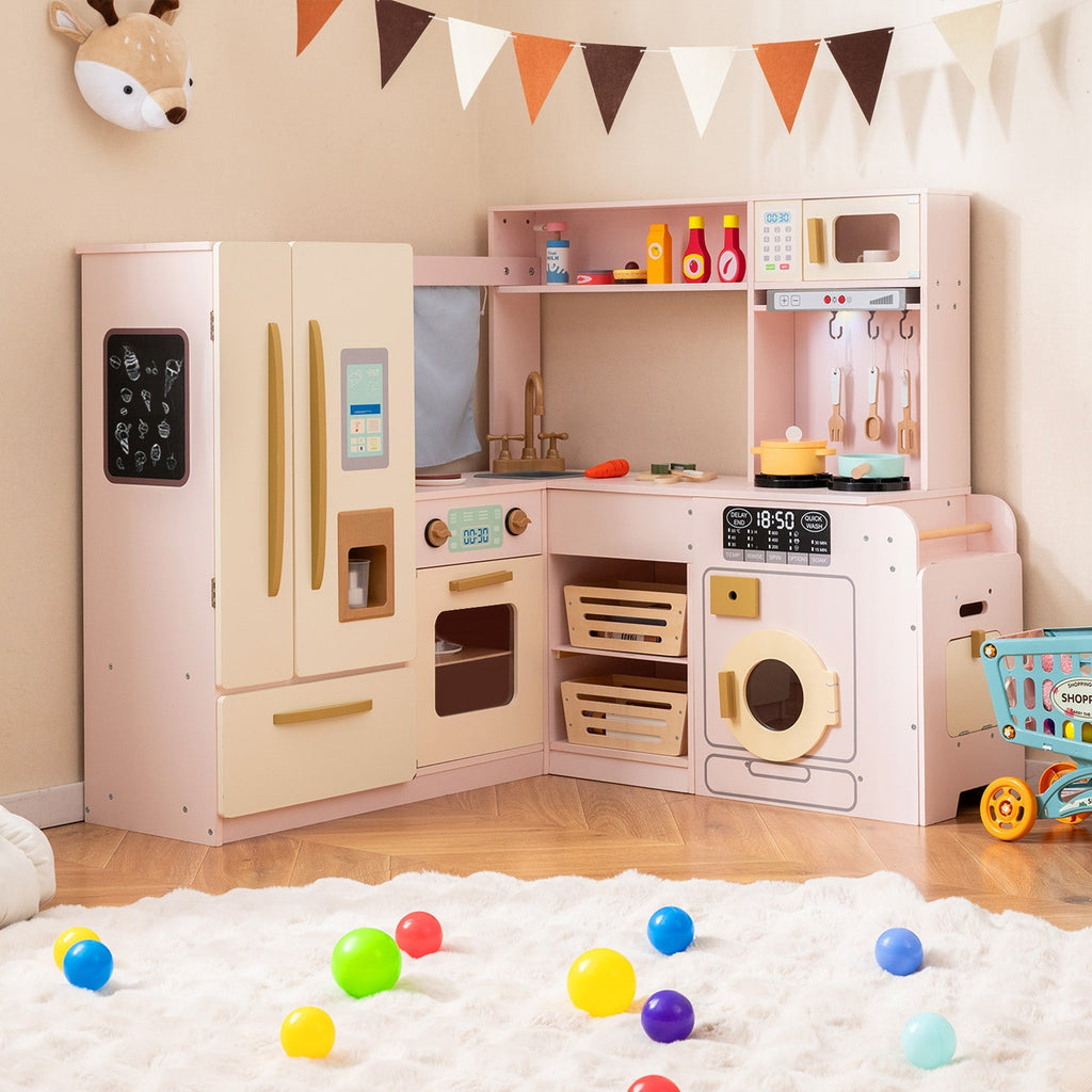 Corner Play Kitchen with Lights and Sounds for Ages 3+