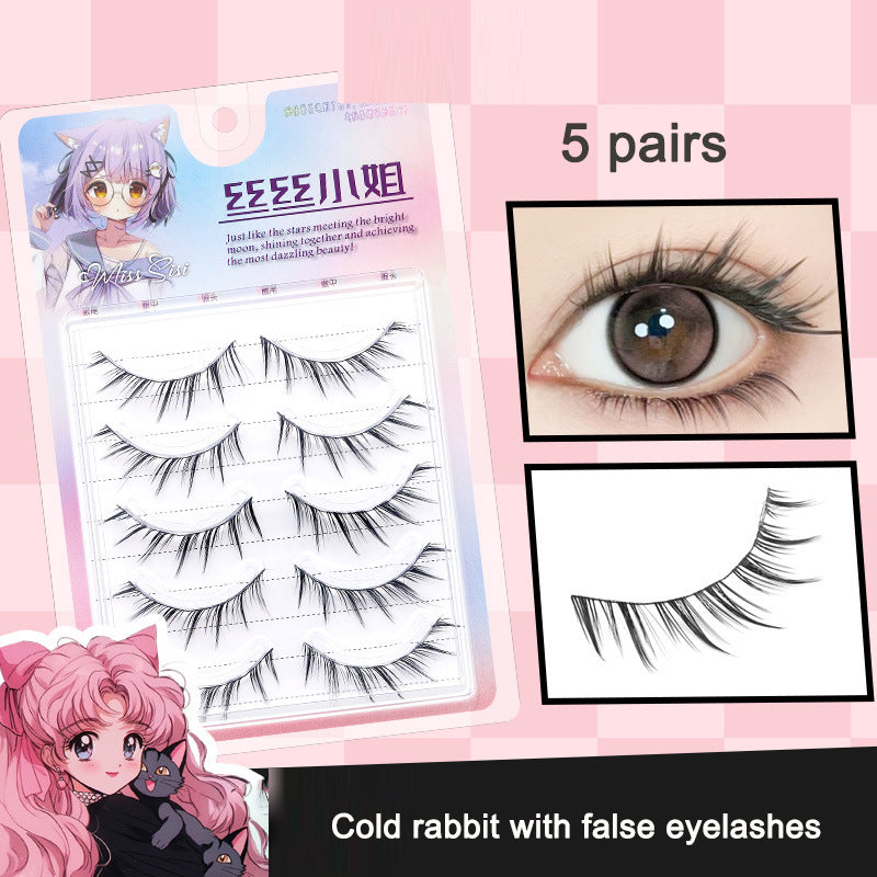 Sunflower Comics Pure Desire Eyelash Simulation Natural Thickening Large Segmented Trilogy False Eyelash Laziness