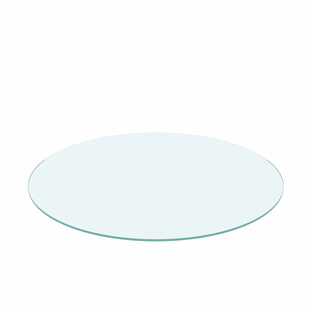 36" Inch Round Tempered Glass Table Top Clear Glass 1/4" Inch Thick Flat Polished Edge