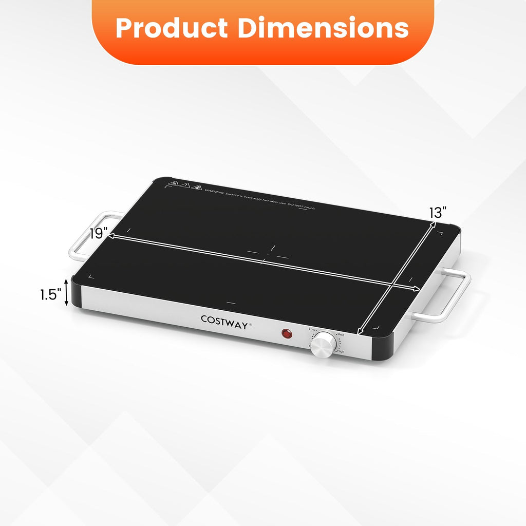 Electric Warming Tray Food Warmer with Adjustable Temperature Control