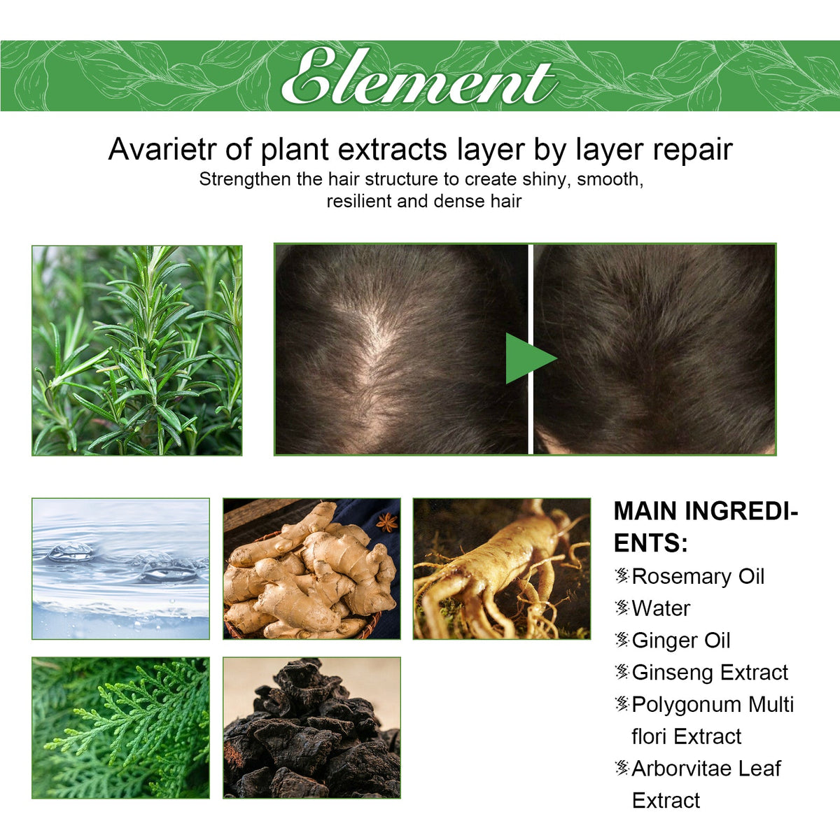 Hair Care Oil, Repair Damage Improve Dry Hair Prevent Hair Loss And Smooth Essential Oil